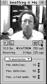 Screen picture: Transmission rates