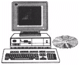 Clip art - computer and CD